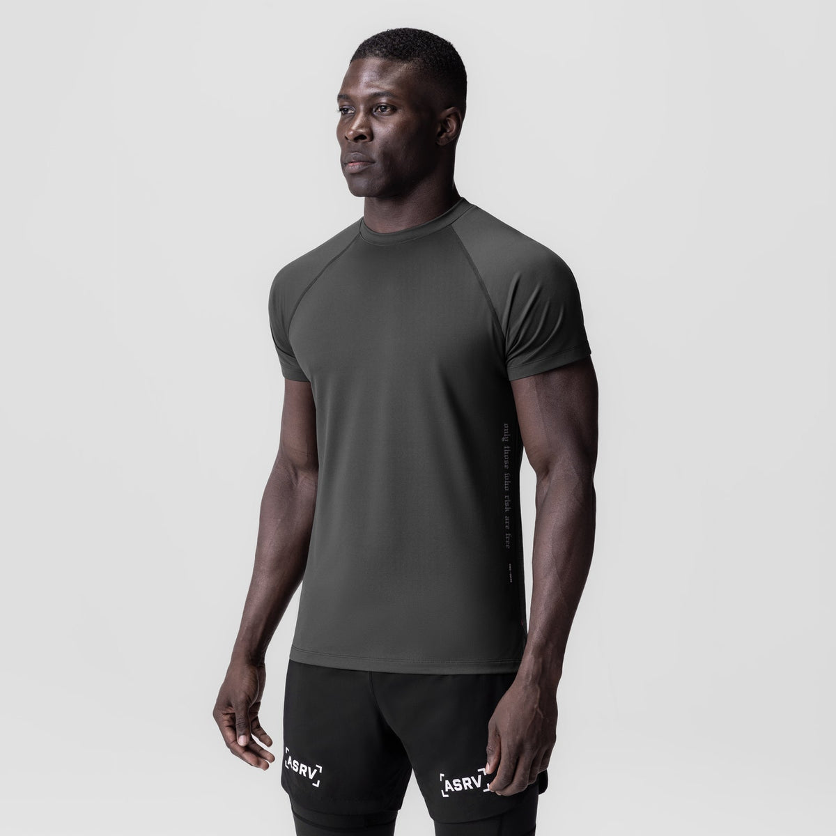 0839. 3D-Lite® 2.0 Lycra® Fitted Tee - Space Grey "OTWR" | ASRV