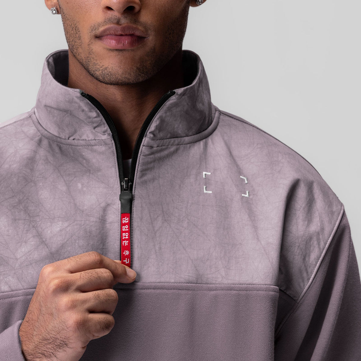 0903. Tech-Terry™ Paneled Quarter Zip - Moonscape "Wave Dye" | ASRV