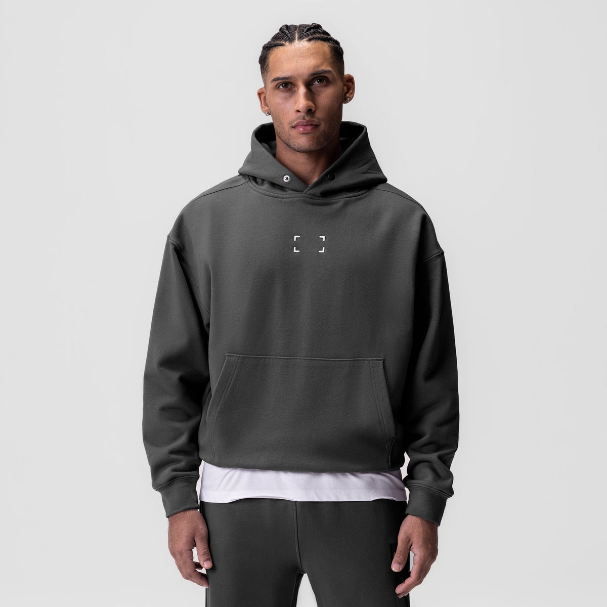 0648. Tech-Terry™ Hoodie - Space Grey "Space Bracket" | ASRV