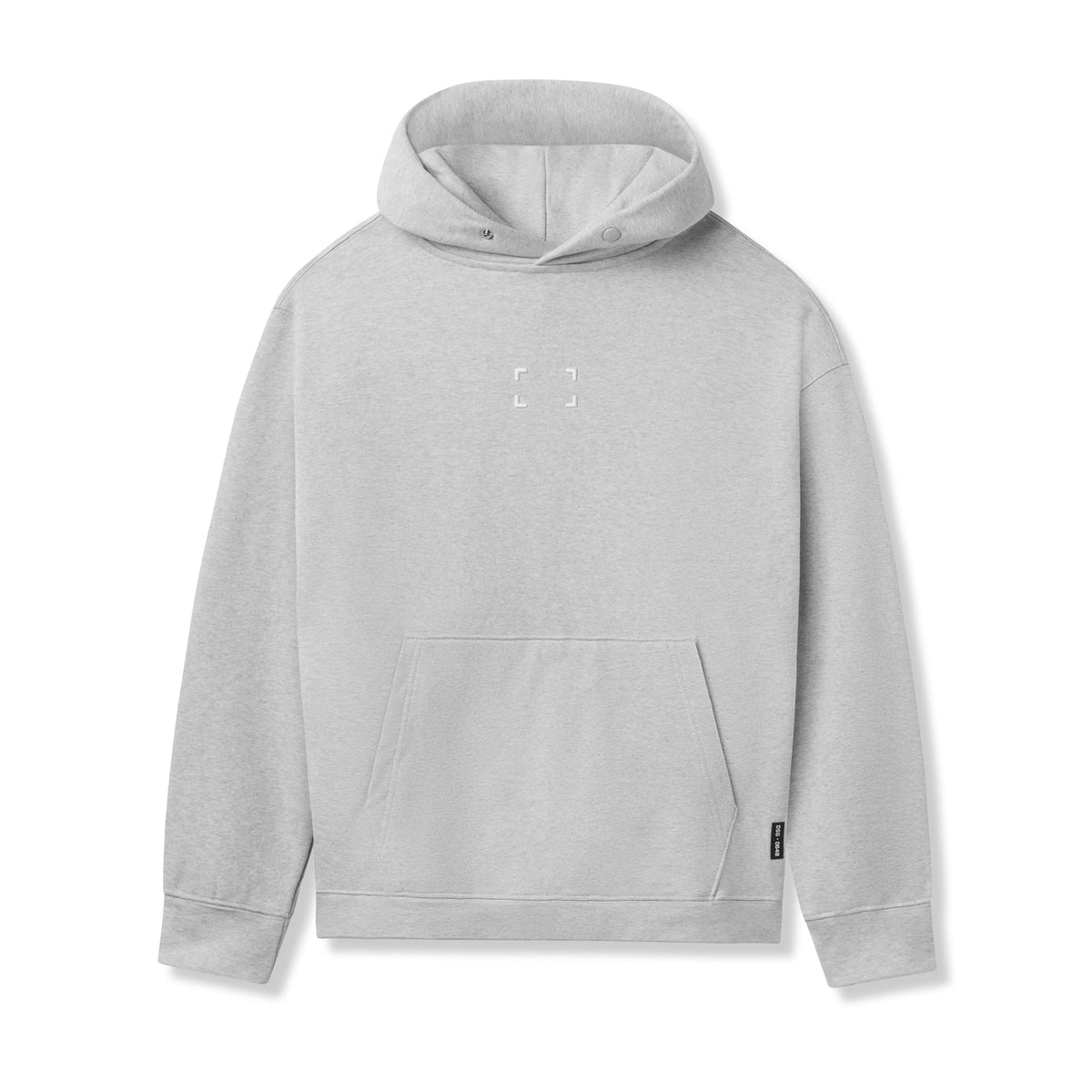 0648. Tech-Terry™ Hoodie - Heather Grey "Space Bracket" | ASRV