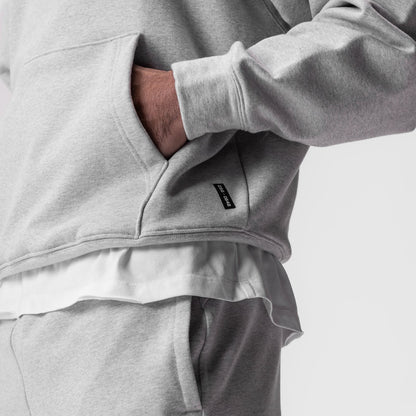 0648. Tech-Terry™ Hoodie - Heather Grey "Space Bracket" | ASRV