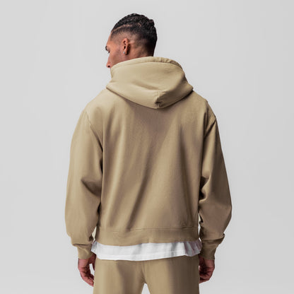 0843. Tech Essential™ Distressed Full Zip Hoodie - Khaki | ASRV