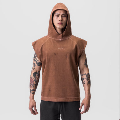 0799. Tech Essential™ Cutoff Hoodie - Faded Rust | ASRV
