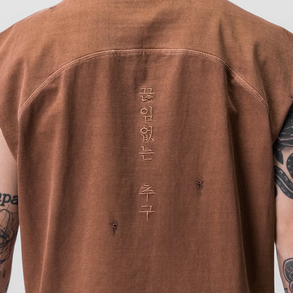 0799. Tech Essential™ Cutoff Hoodie - Faded Rust | ASRV