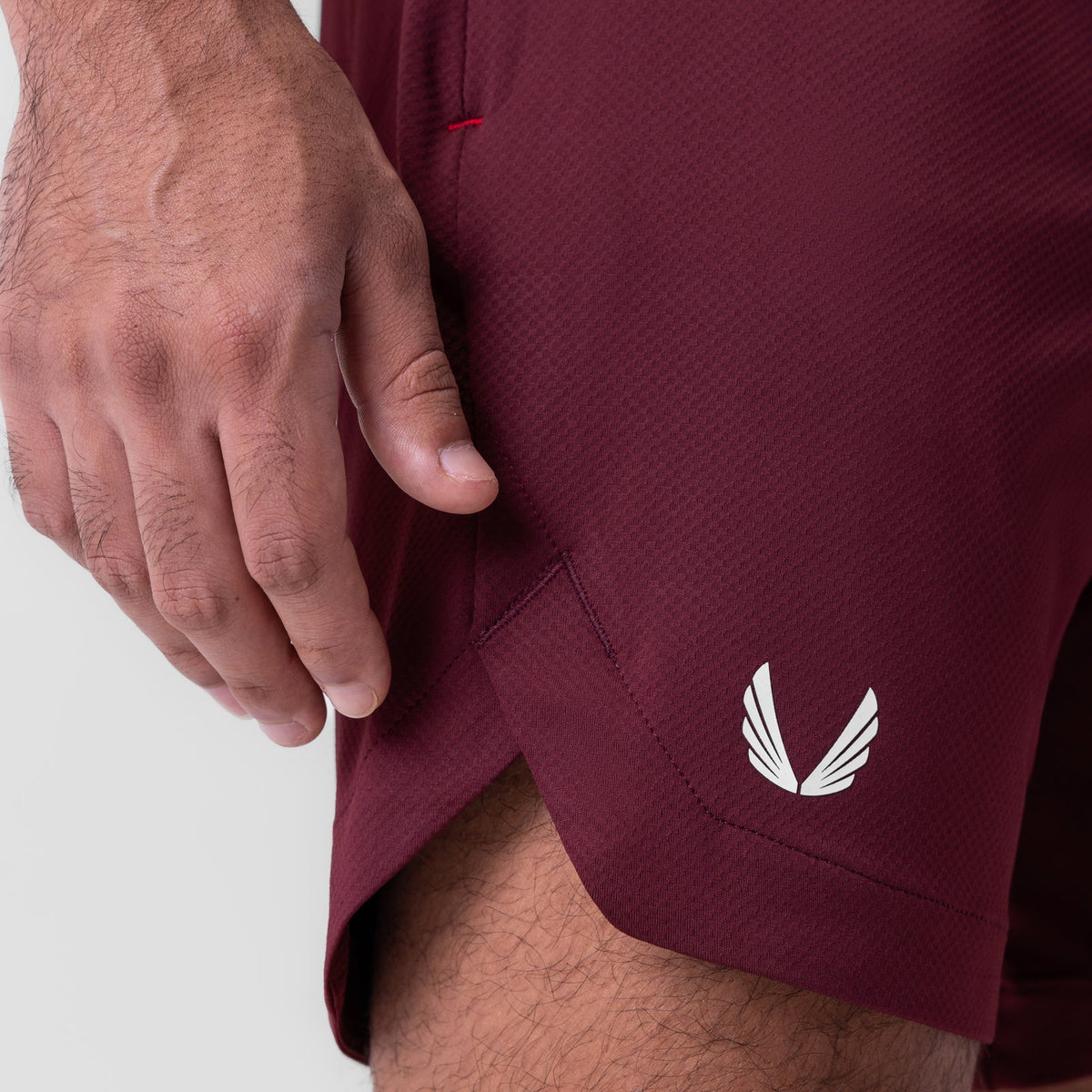 0994. AeroSilver® 7" Linerless Short - Crimson | ASRV
