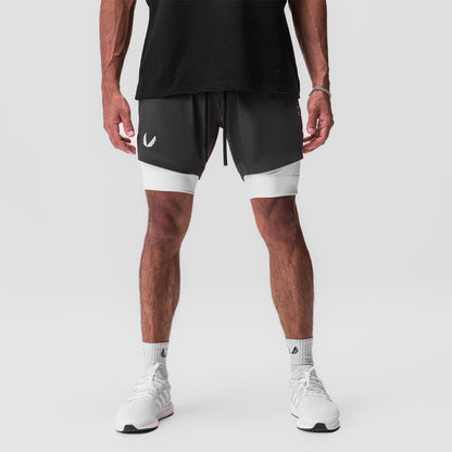 0866. Tetra-Lite® 7" Liner Short - Space Grey / White / White "Wings" | ASRV