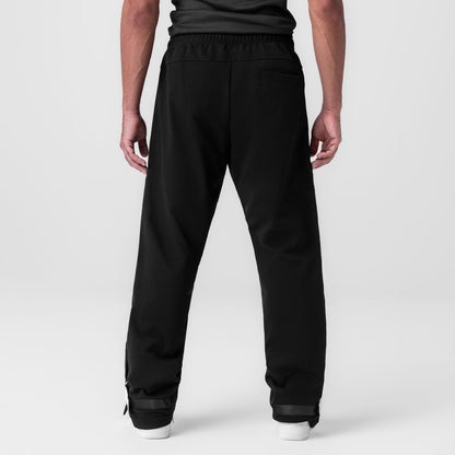 0998. Herringbone Terry Snap Button Sweats - Black | ASRV