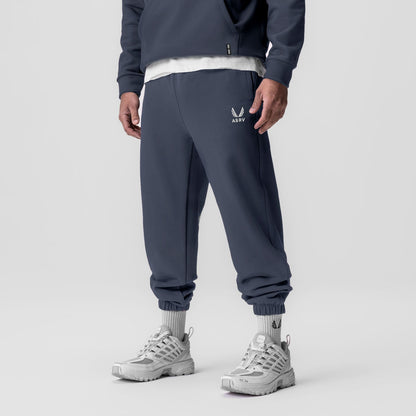 0655. Tech-Terry™ Oversized Sweats - Navy "Emblem" | ASRV