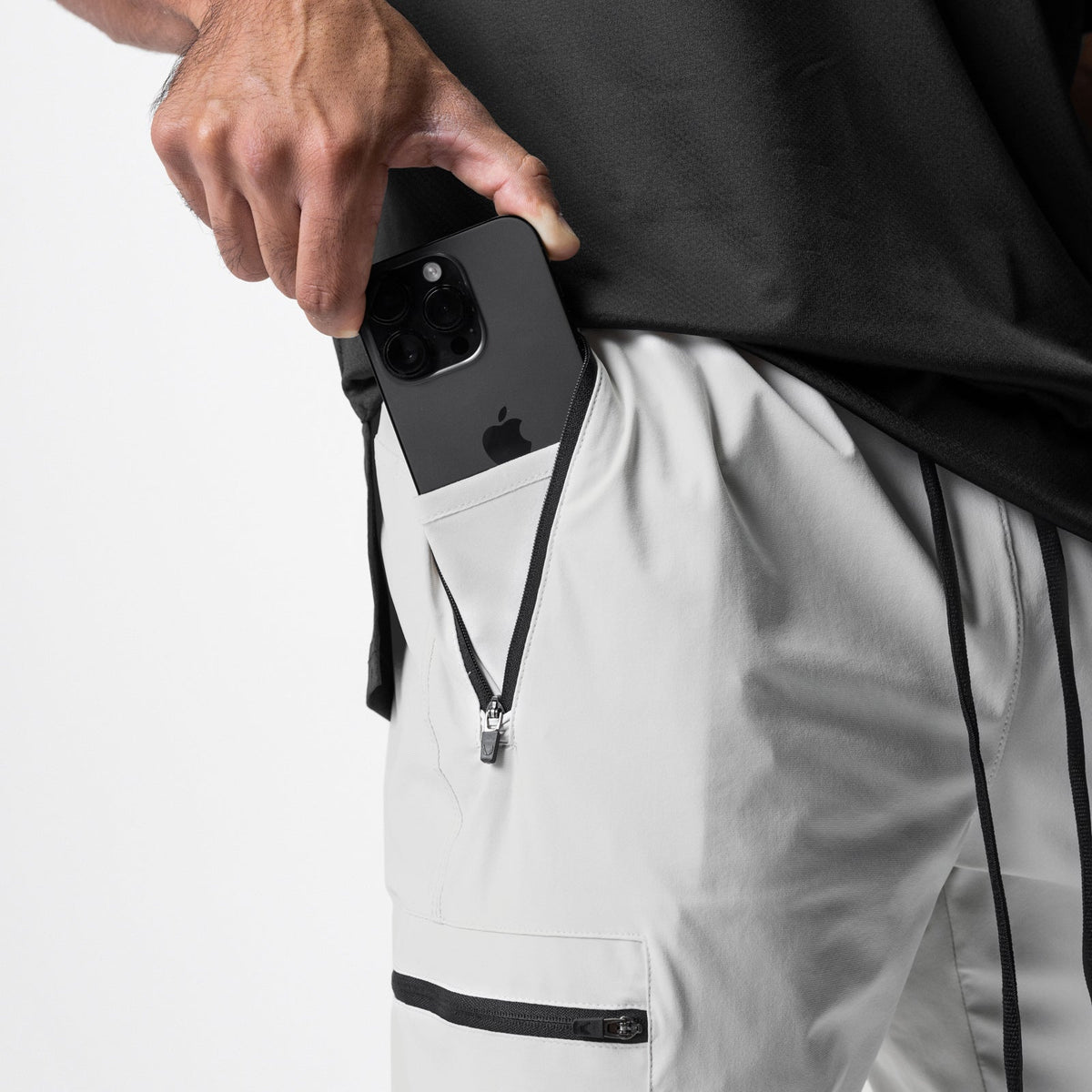 0827. Tetra-Lite® Inlay Pocket High Rib Jogger - Stone | ASRV