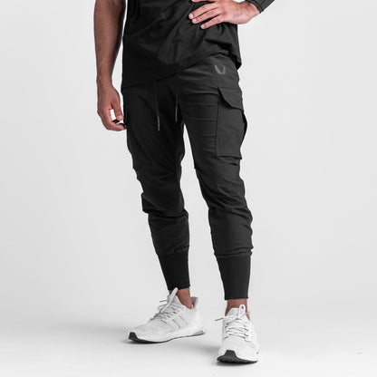 0437. Tetra-Lite® Cargo High Rib Jogger - Black | ASRV