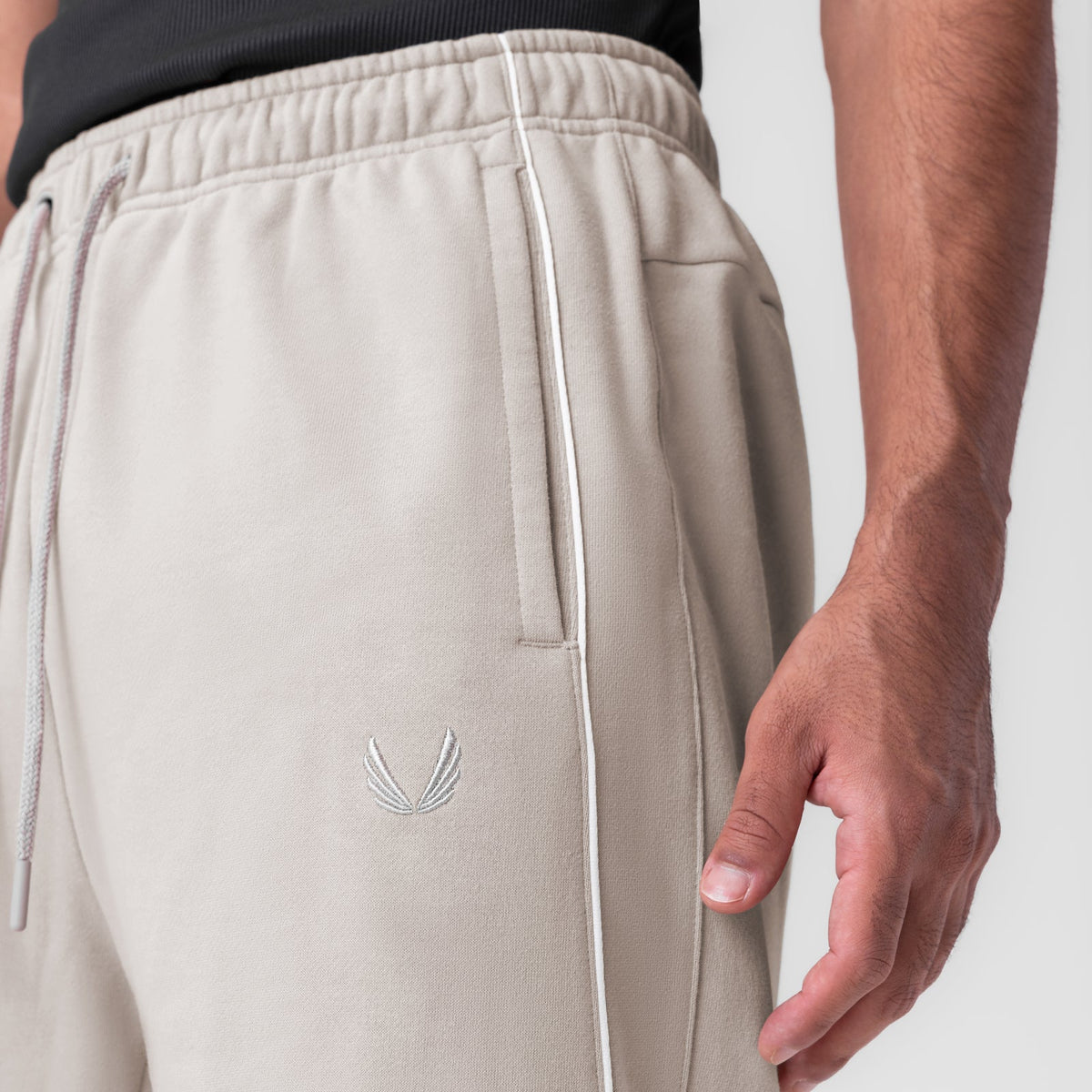 0998. Herringbone Terry Snap Button Sweats - Chai | ASRV