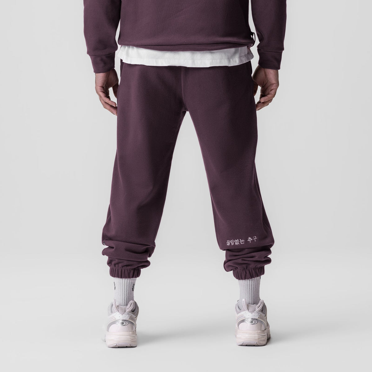 0655. Tech-Terry™ Oversized Sweats - Deep Purple "Patch" | ASRV