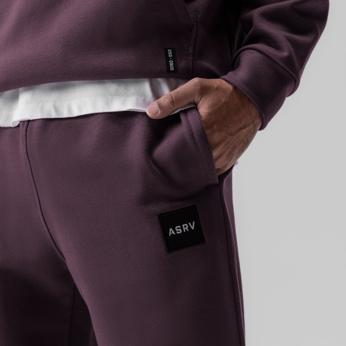 0655. Tech-Terry™ Oversized Sweats - Deep Purple "Patch" | ASRV