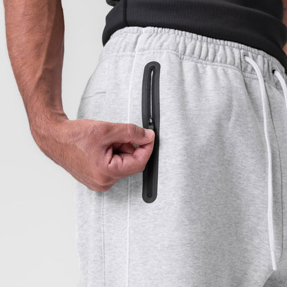0998. Herringbone Terry Snap Button Sweats - Heather Grey | ASRV