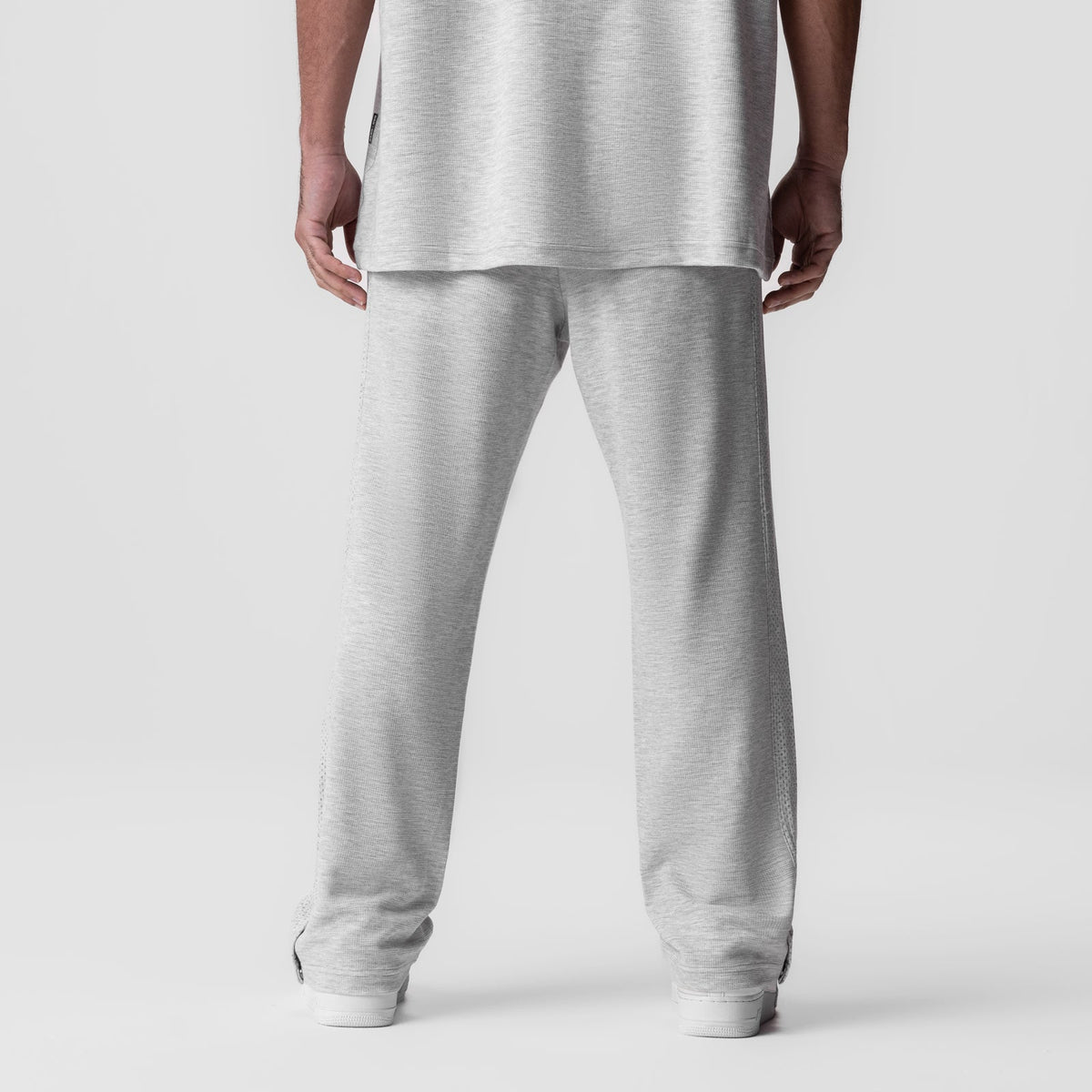 0957. Waffle Knit Relaxed Sweatpant - Heather Grey | ASRV