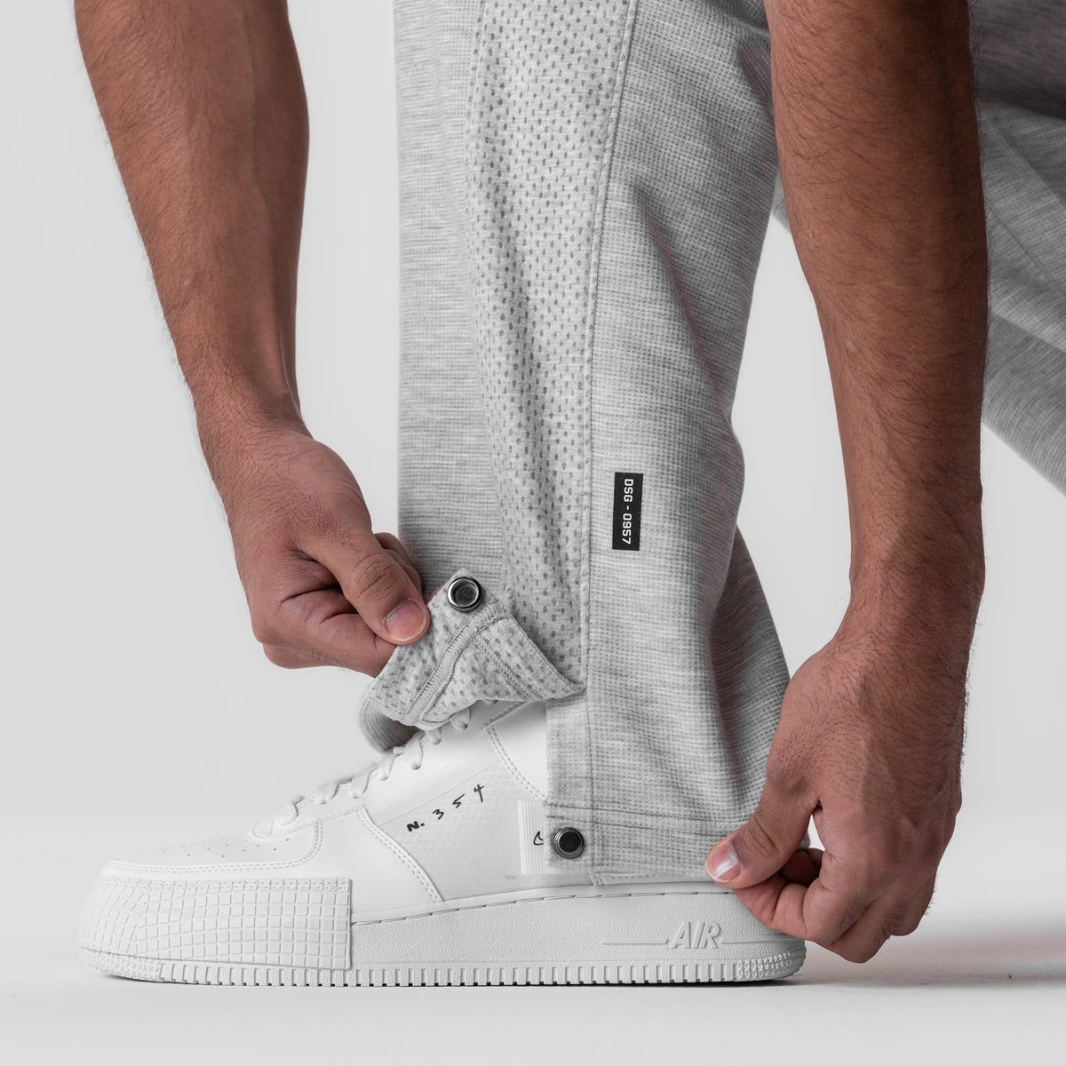0957. Waffle Knit Relaxed Sweatpant - Heather Grey | ASRV