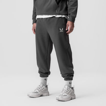 0655. Tech-Terry™ Oversized Sweats - Space Grey "Emblem" | ASRV