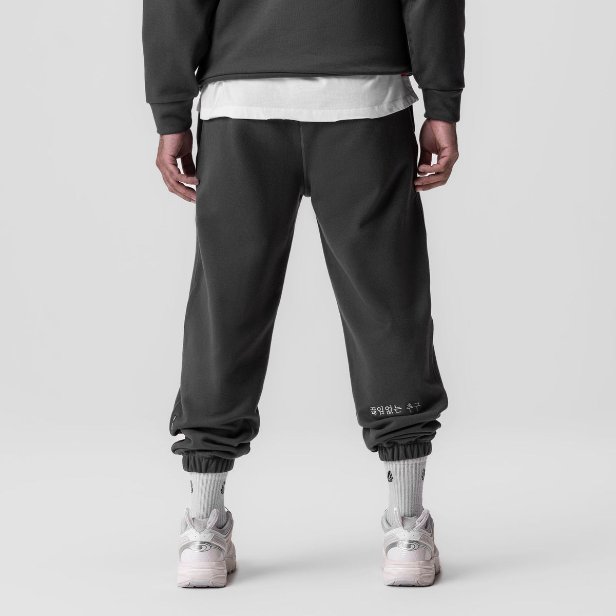 0655. Tech-Terry™ Oversized Sweats - Space Grey "Emblem" | ASRV