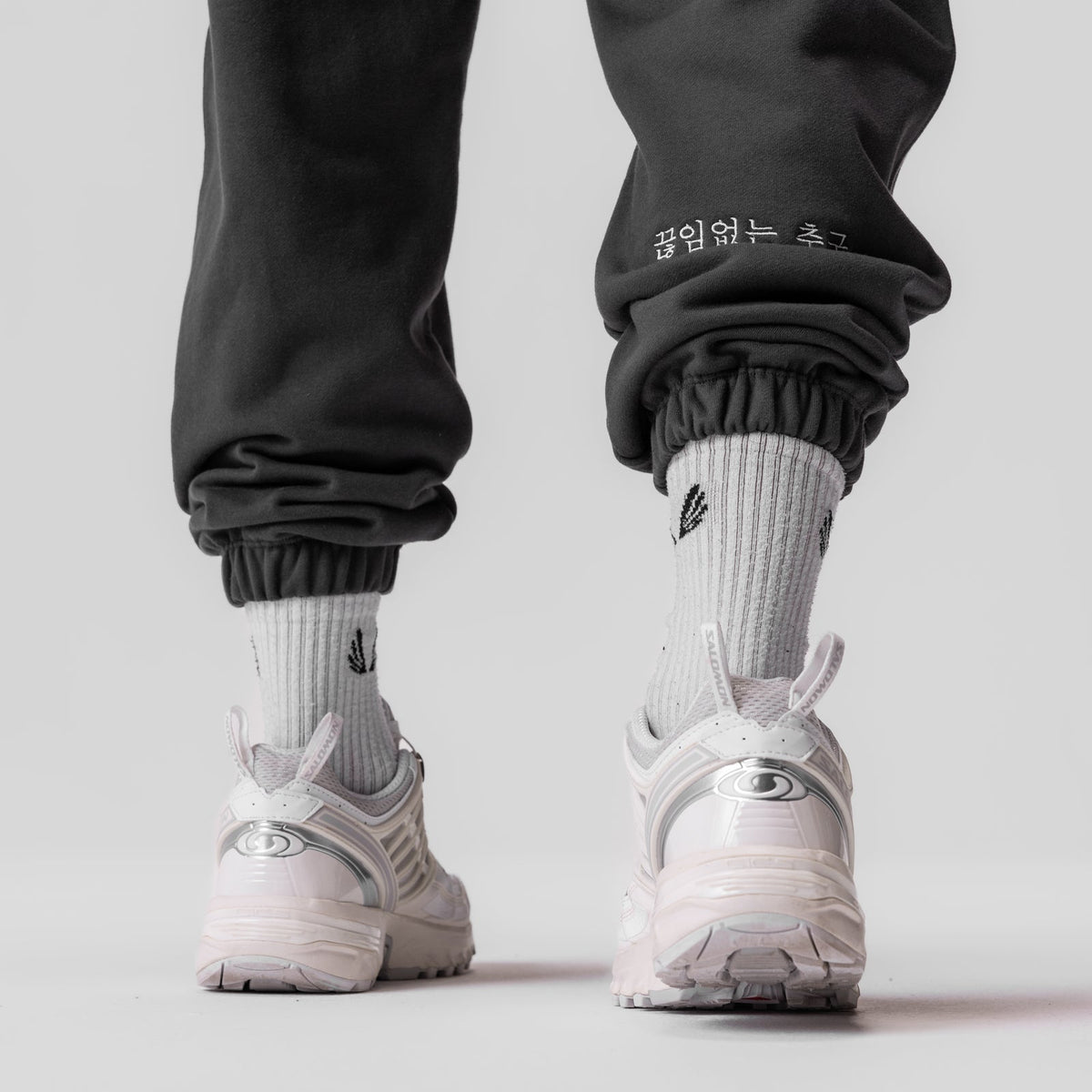 0655. Tech-Terry™ Oversized Sweats - Space Grey "Emblem" | ASRV