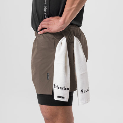 0752. Ripstop 3" High Split Liner Short - Deep Taupe/Black | ASRV