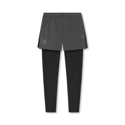 0911. Tetra-Lite® 2-in-1 High Split Legging Short - Space Grey "Cyber" | ASRV