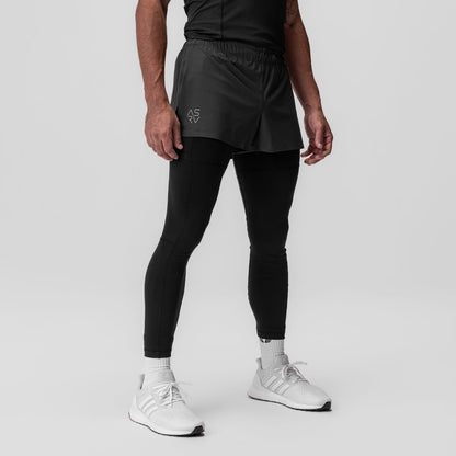 0911. Tetra-Lite® 2-in-1 High Split Legging Short - Space Grey "Cyber" | ASRV