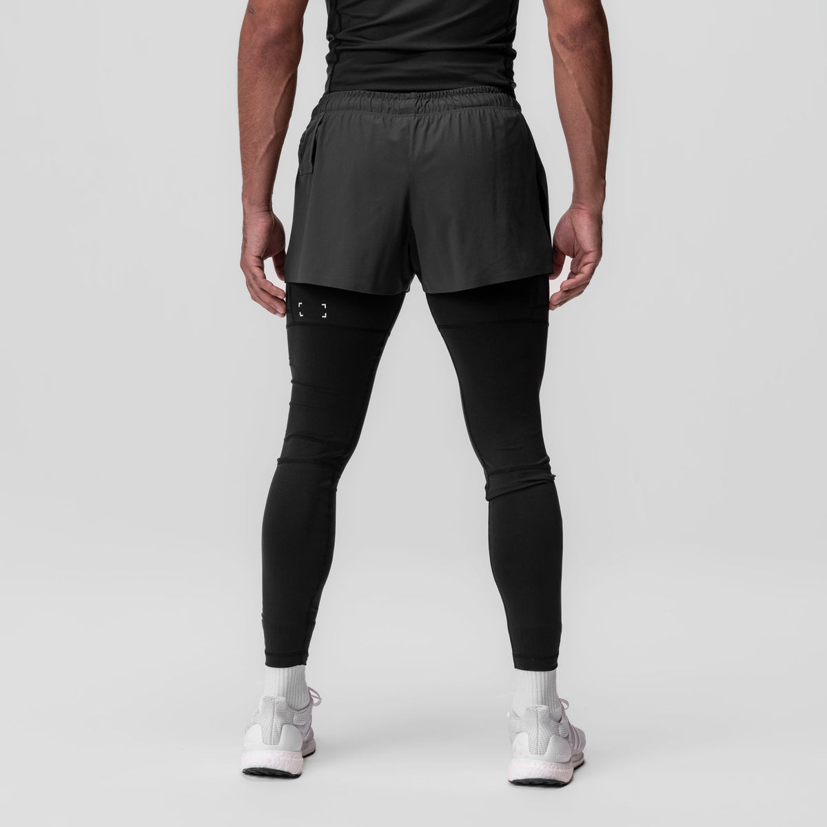 0911. Tetra-Lite® 2-in-1 High Split Legging Short - Space Grey "Cyber" | ASRV