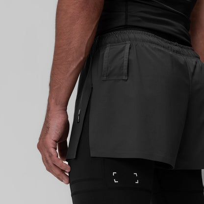 0911. Tetra-Lite® 2-in-1 High Split Legging Short - Space Grey "Cyber" | ASRV