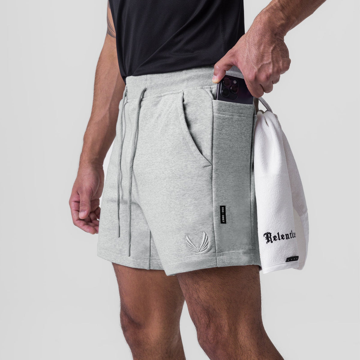 0867. Tech-Terry™ Sidelock Sweat Short - Heather Grey | ASRV