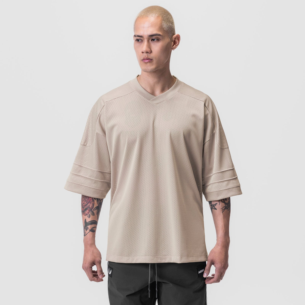 0772. SilverPlus™ Mesh Oversized Jersey - Beige | ASRV