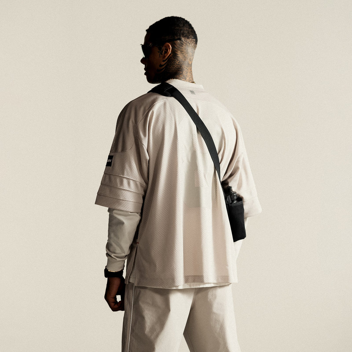 0772. SilverPlus™ Mesh Oversized Jersey - Beige | ASRV