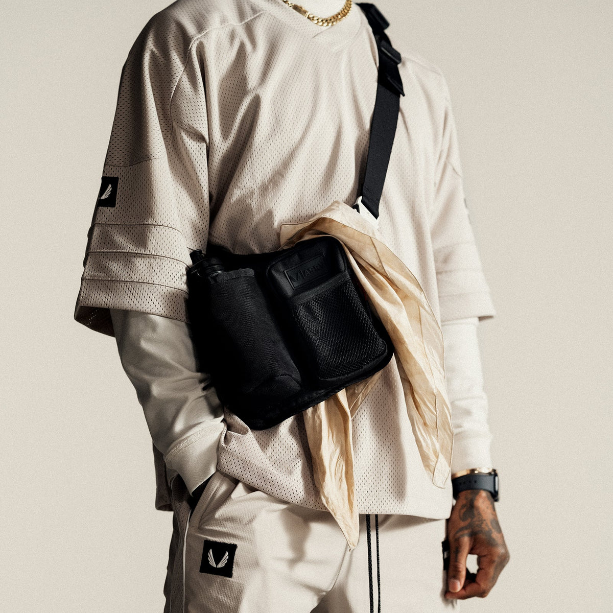 0772. SilverPlus™ Mesh Oversized Jersey - Beige | ASRV