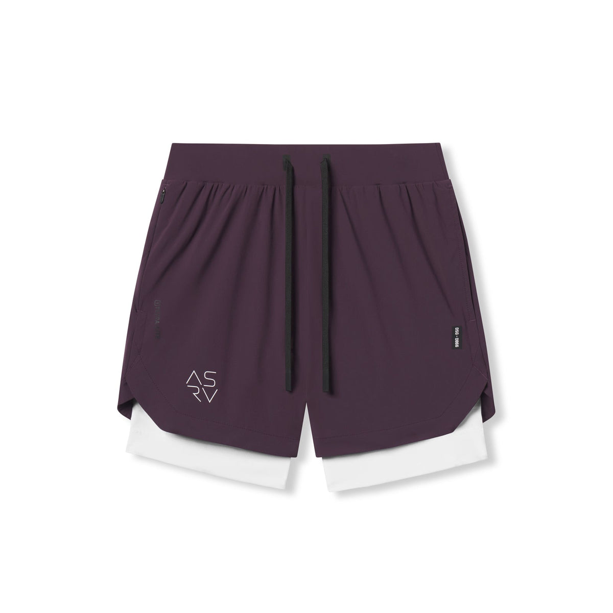 0866. Tetra-Lite® 7" Liner Short - Deep Purple "Cyber"/White | ASRV