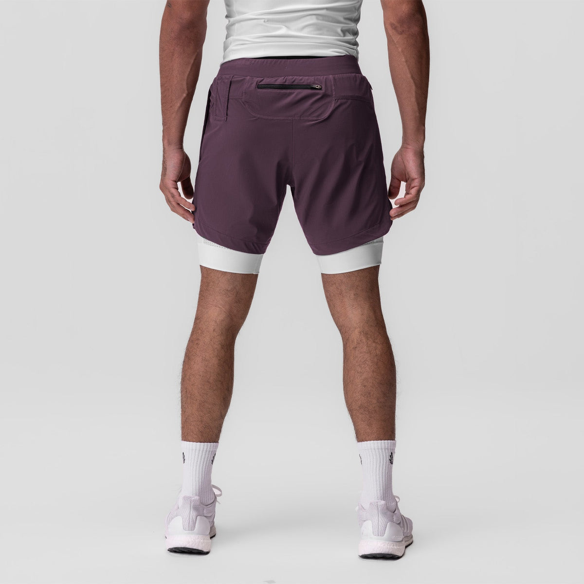 0866. Tetra-Lite® 7" Liner Short - Deep Purple "Cyber"/White | ASRV