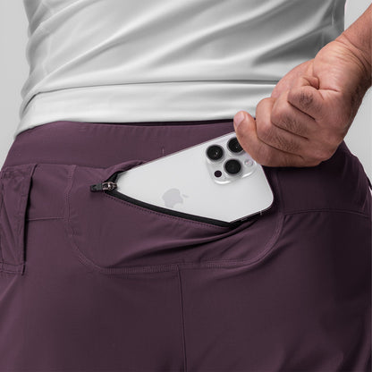 0866. Tetra-Lite® 7" Liner Short - Deep Purple "Cyber"/White | ASRV