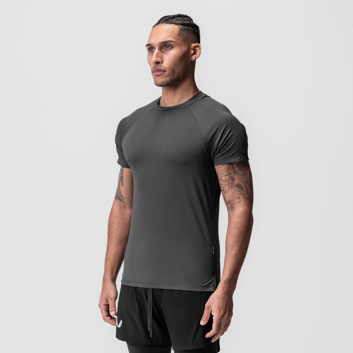 0918. AeroSilver® Fitted Tee - Space Grey | ASRV