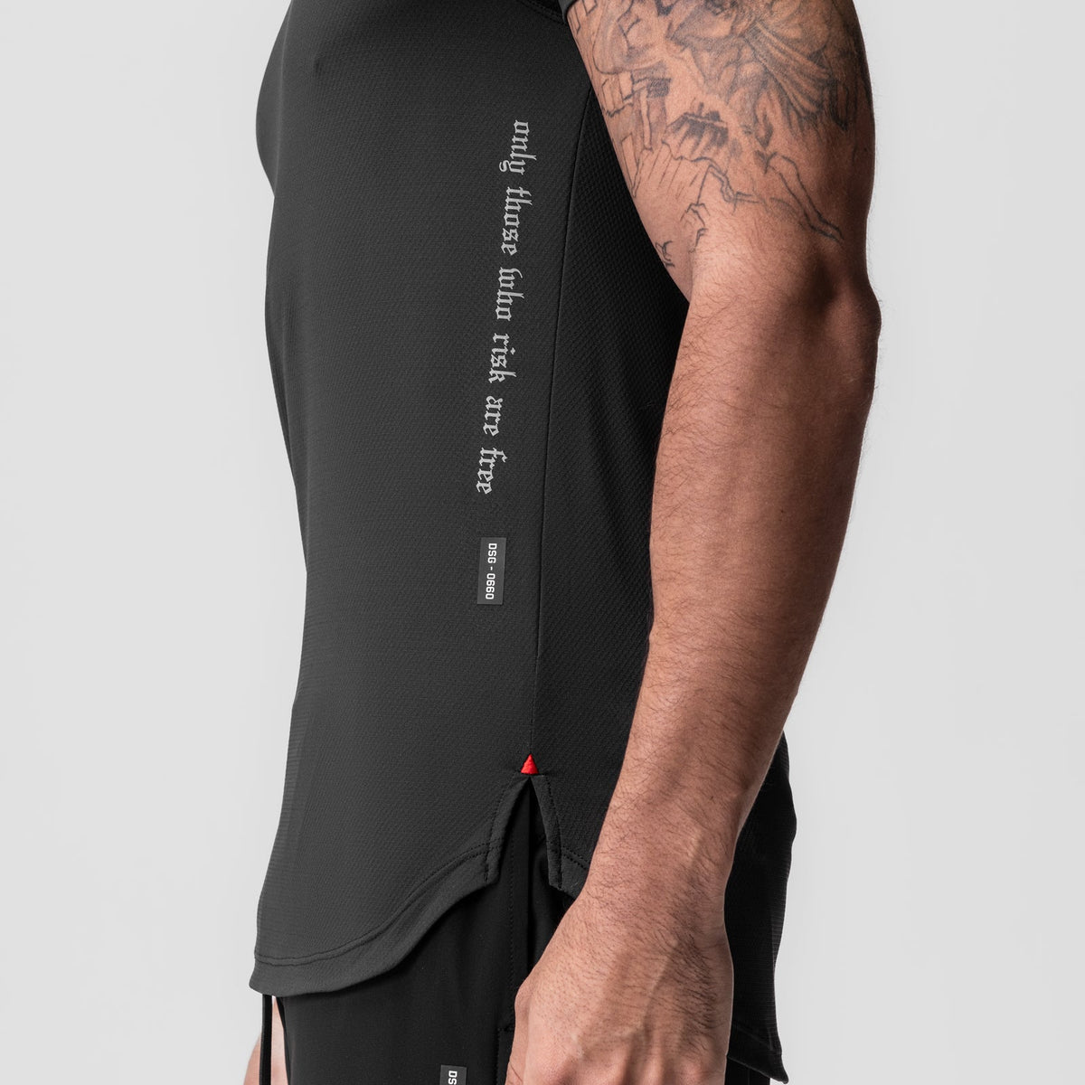 0660. AeroSilver® Established Tee - Black "OTWR" | ASRV