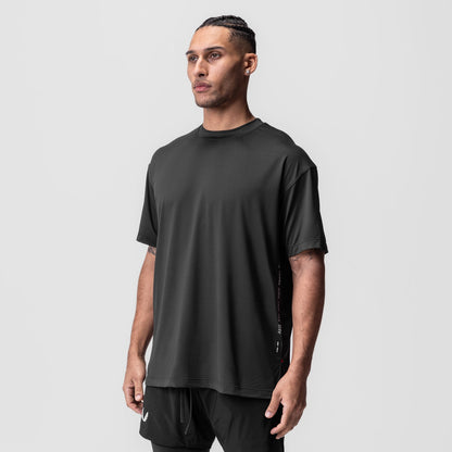 0822. AeroSilver® Oversized Tee - Black "OTWR" | ASRV