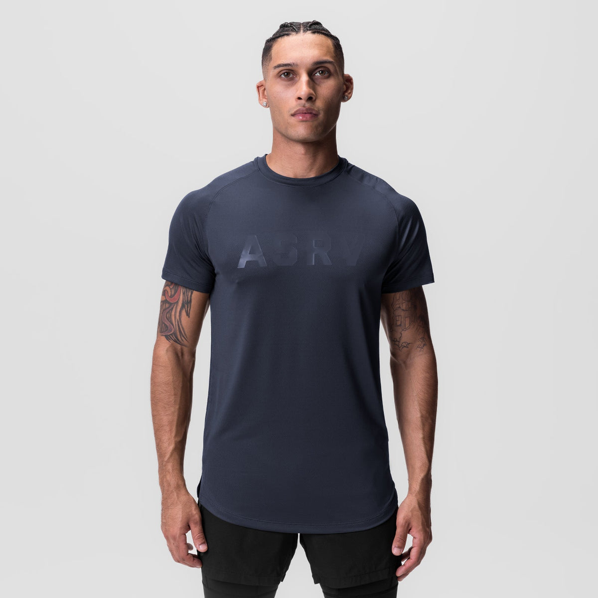 0660. AeroSilver® Established Tee - Navy "ASRV" | ASRV