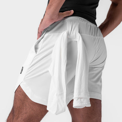 0994. AeroSilver® 7" Linerless Short - White | ASRV