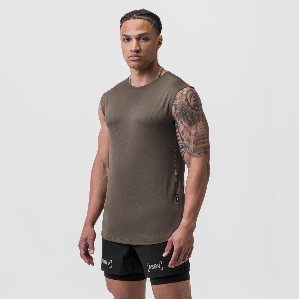 0757. AeroSilver® Cutoff Tank - Deep Taupe | ASRV