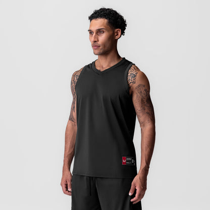 0990. Ion-Mesh Basketball Jersey - Black | ASRV