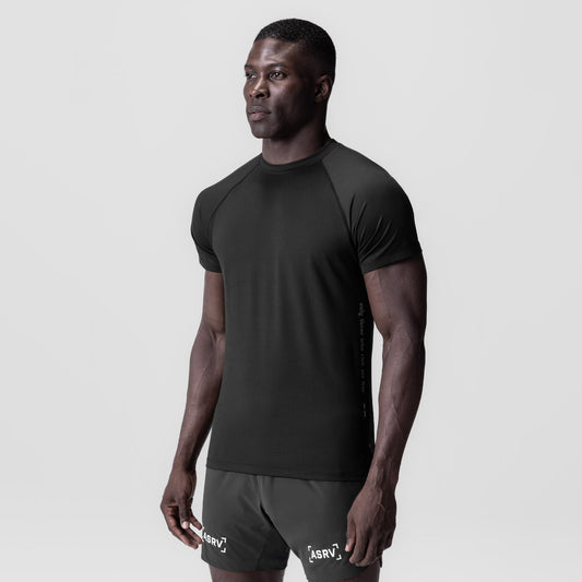 0839. 3D-Lite® 2.0 Lycra® Fitted Tee - Black "OTWR" | ASRV