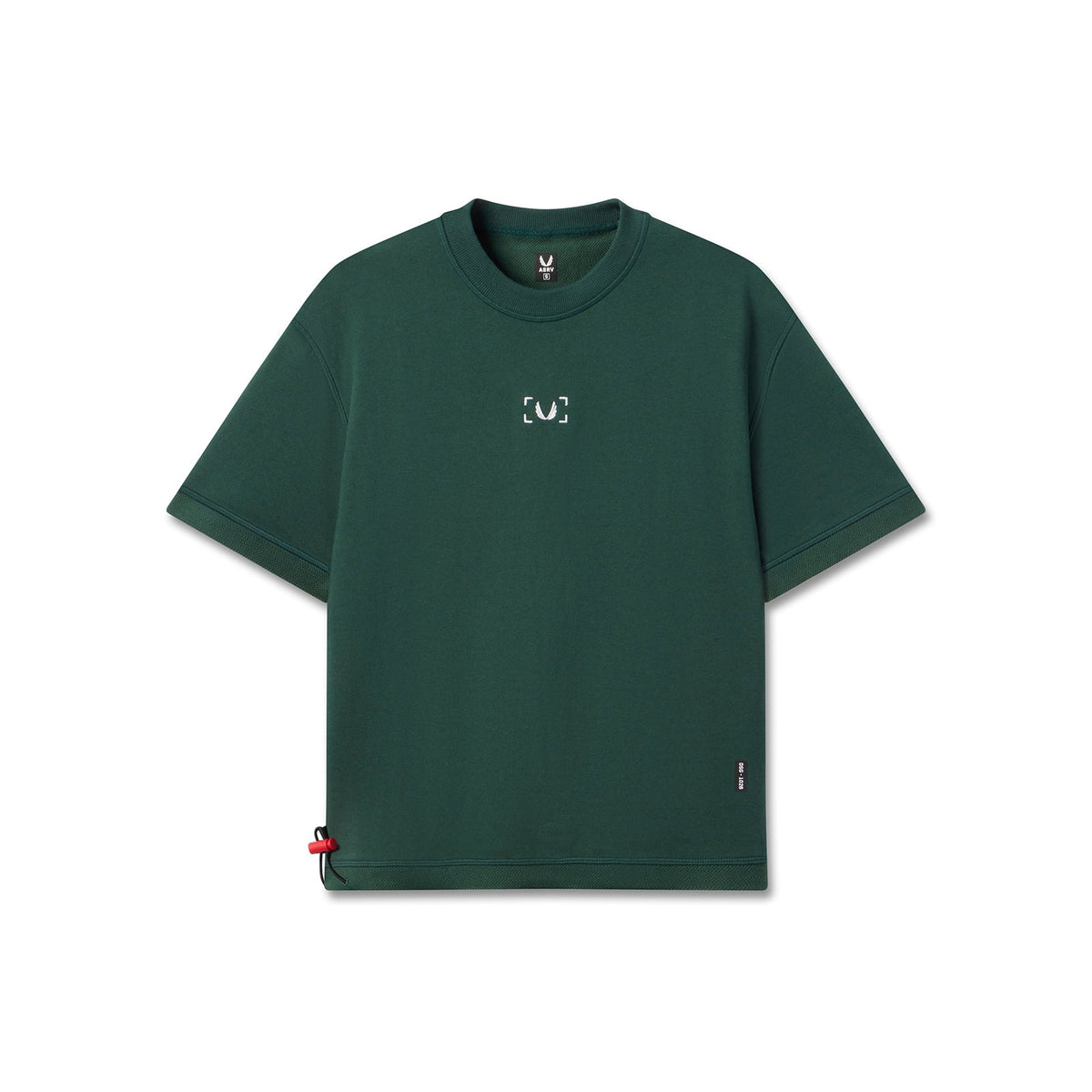 1026. Herringbone Terry Oversized Cinch Tee - Forest Green | ASRV