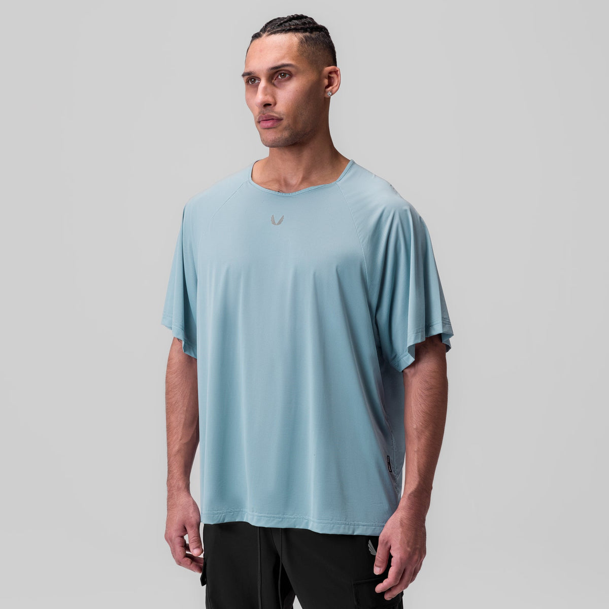 1089. Ice-Skin™ Oversized Tee - Light Sky | ASRV
