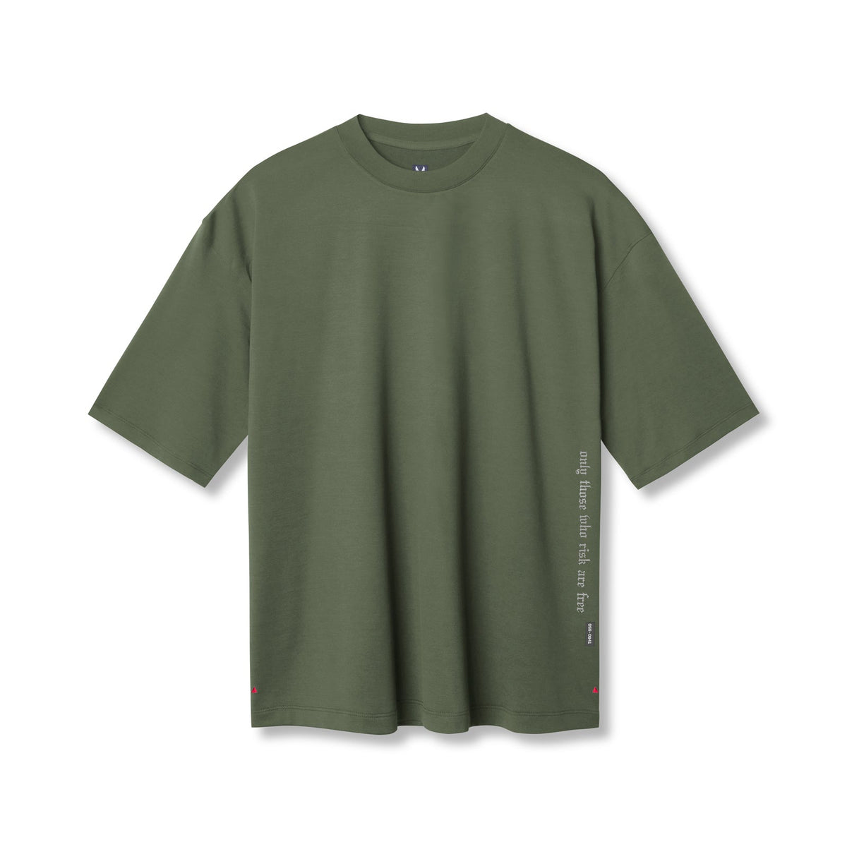 0841. 3D-Lite® 2.0 Lycra® 3/4-Sleeve Oversized Tee - Olive "OTWR" | ASRV