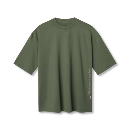 0841. 3D-Lite® 2.0 Lycra® 3/4-Sleeve Oversized Tee - Olive "OTWR" | ASRV
