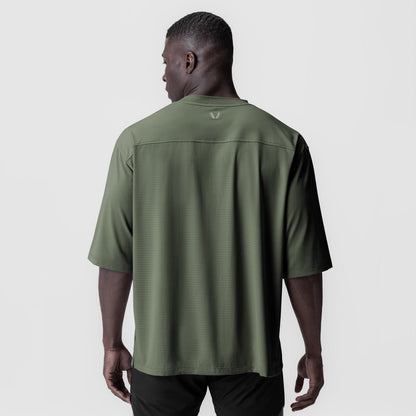 0841. 3D-Lite® 2.0 Lycra® 3/4-Sleeve Oversized Tee - Olive "OTWR" | ASRV