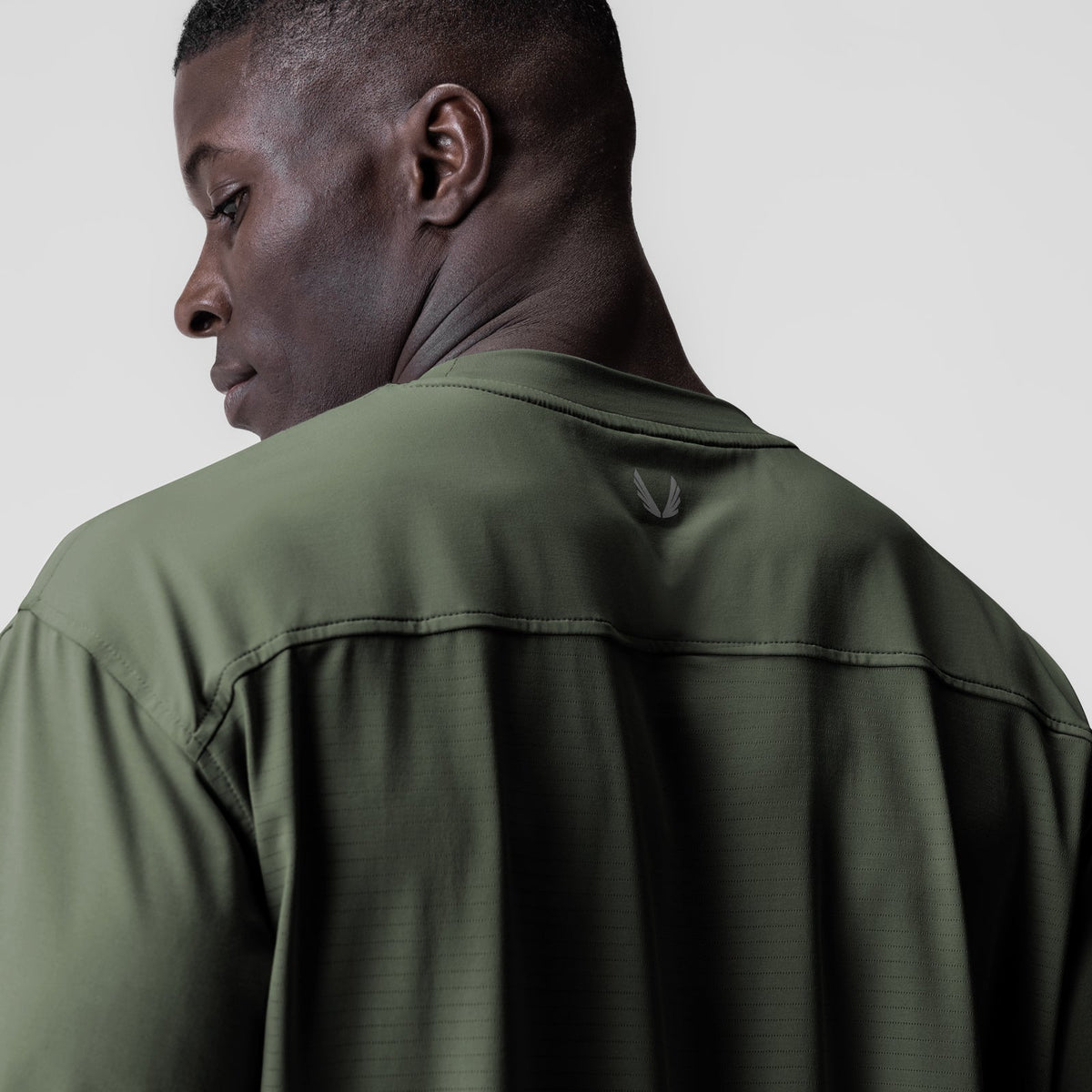 0841. 3D-Lite® 2.0 Lycra® 3/4-Sleeve Oversized Tee - Olive "OTWR" | ASRV
