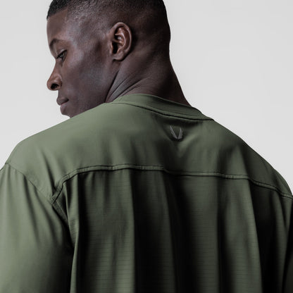 0841. 3D-Lite® 2.0 Lycra® 3/4-Sleeve Oversized Tee - Olive "OTWR" | ASRV